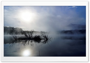 Sunrise Foggy Lake Ultra HD Wallpaper for 4K UHD Widescreen desktop, tablet & smartphone