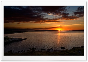 Sunset Above The Lake Ultra HD Wallpaper for 4K UHD Widescreen desktop, tablet & smartphone