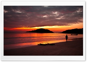 Sunset at Palolem Beach Ultra HD Wallpaper for 4K UHD Widescreen desktop, tablet & smartphone