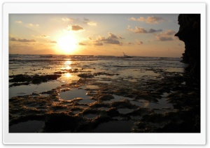 Sunset At The Beach Ultra HD Wallpaper for 4K UHD Widescreen desktop, tablet & smartphone