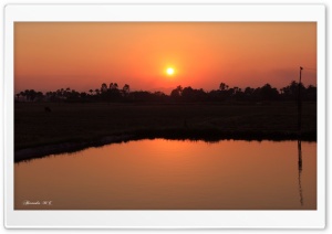 Sunset in Vietnams countryside Ultra HD Wallpaper for 4K UHD Widescreen desktop, tablet & smartphone