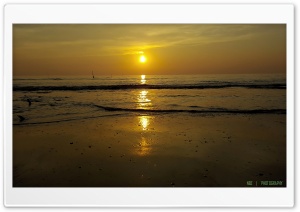 Sunset, Kuakata Sea Beach Ultra HD Wallpaper for 4K UHD Widescreen desktop, tablet & smartphone
