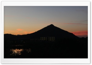 Sunset, Mountain Silhouette Ultra HD Wallpaper for 4K UHD Widescreen desktop, tablet & smartphone