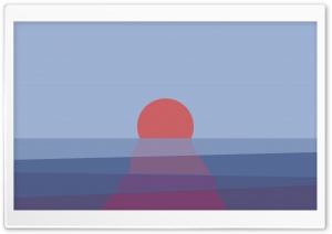 Sunset Ocean Vector Graphics Ultra HD Wallpaper for 4K UHD Widescreen desktop, tablet & smartphone
