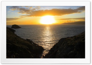 Sunset Over the Irish Sea Ultra HD Wallpaper for 4K UHD Widescreen desktop, tablet & smartphone