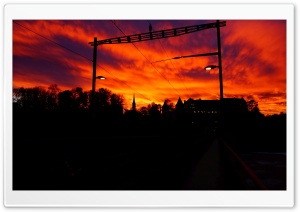 Sunset Rheinfall Ultra HD Wallpaper for 4K UHD Widescreen desktop, tablet & smartphone