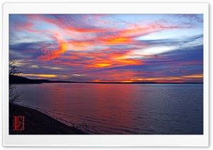 Sunset With Ducks Ultra HD Wallpaper for 4K UHD Widescreen desktop, tablet & smartphone