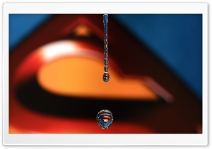Superman Waterdrops Ultra HD Wallpaper for 4K UHD Widescreen desktop, tablet & smartphone