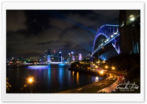 Sydney at Night Ultra HD Wallpaper for 4K UHD Widescreen desktop, tablet & smartphone