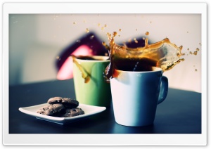 Tea Cups Splash Ultra HD Wallpaper for 4K UHD Widescreen desktop, tablet & smartphone