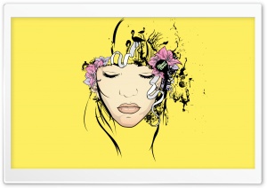 The Flower Girl Yellow Ultra HD Wallpaper for 4K UHD Widescreen desktop, tablet & smartphone