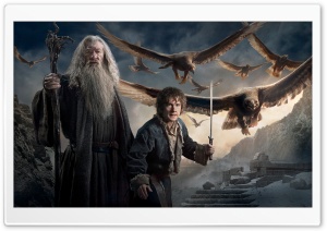 The Hobbit The Battle of the Five Armies Bilbo and Gandalf Ultra HD Wallpaper for 4K UHD Widescreen desktop, tablet & smartphone