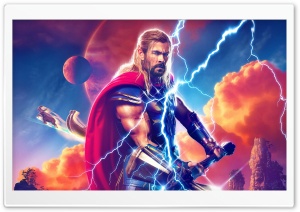 Thor Love and Thunder Movie, Chris Hemsworth as Thor Ultra HD Wallpaper for 4K UHD Widescreen desktop, tablet & smartphone