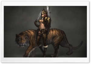 Tiger Woman Ultra HD Wallpaper for 4K UHD Widescreen desktop, tablet & smartphone