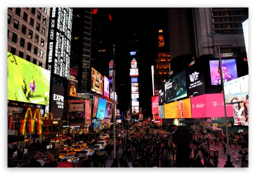 Times Square at night UltraHD Wallpaper for Standard 3:2 Fullscreen DVGA HVGA HQVGA ( Apple PowerBook G4 iPhone 4 3G 3GS iPod Touch ) ; Mobile 3:2 - DVGA HVGA HQVGA ( Apple PowerBook G4 iPhone 4 3G 3GS iPod Touch ) ;