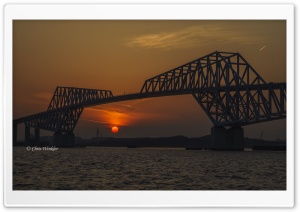 Tokyo Gate Bridge at Sunset Ultra HD Wallpaper for 4K UHD Widescreen desktop, tablet & smartphone