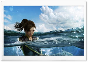 Tomb Raider Underworld Shark Attack Ultra HD Wallpaper for 4K UHD Widescreen desktop, tablet & smartphone