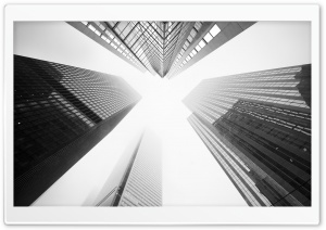 Toronto Skyscrapers Black and White Ultra HD Wallpaper for 4K UHD Widescreen desktop, tablet & smartphone