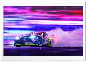 Toyota Supra Car Racing Drift Night Ultra HD Wallpaper for 4K UHD Widescreen desktop, tablet & smartphone