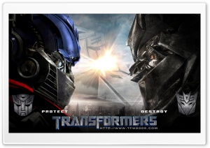 Transformers Movie Face Off Clash City Ultra HD Wallpaper for 4K UHD Widescreen desktop, tablet & smartphone