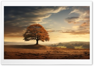 Tree Field Autumn Ultra HD Wallpaper for 4K UHD Widescreen desktop, tablet & smartphone