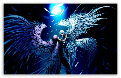 Two Angels Love Anime Ultra HD Desktop Background Wallpaper for 4K UHD TV :  Tablet : Smartphone