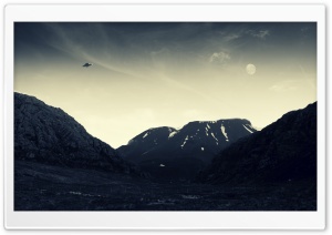 UFO Flying Ultra HD Wallpaper for 4K UHD Widescreen desktop, tablet & smartphone