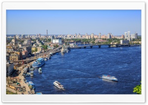 Ukraine Houses Rivers Bridges Ultra HD Wallpaper for 4K UHD Widescreen desktop, tablet & smartphone