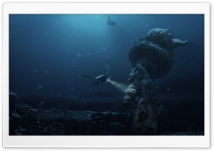 Underwater Ruins Ultra HD Wallpaper for 4K UHD Widescreen desktop, tablet & smartphone