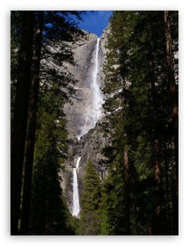 Upper and Lower Yosemite Falls UltraHD Wallpaper for Smartphone 5:3 WGA ; iPad 1/2/Mini ; Mobile 4:3 5:3 3:2 - UXGA XGA SVGA WGA DVGA HVGA HQVGA ( Apple PowerBook G4 iPhone 4 3G 3GS iPod Touch ) ;