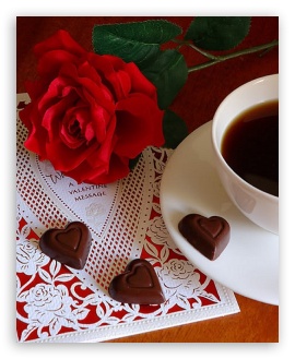 Valentine Message Coffee UltraHD Wallpaper for Mobile 5:4 - QSXGA SXGA ;