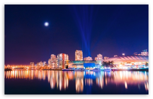 Vancouver Reflection At Night UltraHD Wallpaper for Wide 16:10 5:3 Widescreen WHXGA WQXGA WUXGA WXGA WGA ; 8K UHD TV 16:9 Ultra High Definition 2160p 1440p 1080p 900p 720p ; Mobile 5:3 16:9 - WGA 2160p 1440p 1080p 900p 720p ;