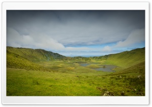 Volcanic Crater Caldeirao, Corvo Island, Portugal Ultra HD Wallpaper for 4K UHD Widescreen desktop, tablet & smartphone