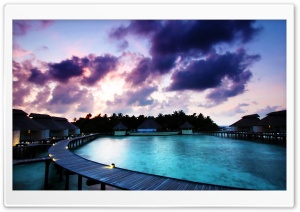 Water Bungalows Ultra HD Wallpaper for 4K UHD Widescreen desktop, tablet & smartphone