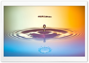 Water Drop Impact on Water Surface Ultra HD Wallpaper for 4K UHD Widescreen desktop, tablet & smartphone