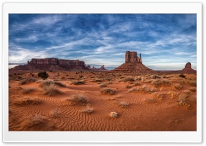 West Mitten Butte in Monument Valley Navajo Tribal Park, Arizona Ultra HD Wallpaper for 4K UHD Widescreen desktop, tablet & smartphone