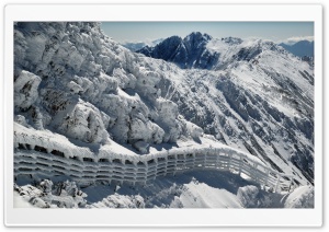 Winter Mountain Hiking Ultra HD Wallpaper for 4K UHD Widescreen desktop, tablet & smartphone
