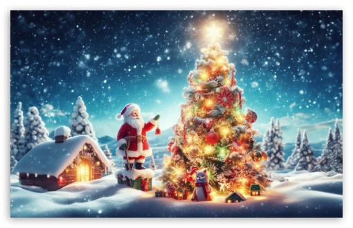 Winter, Snowy Night, Beautiful Christmas Tree, Santa Claus UltraHD Wallpaper for Wide 16:10 5:3 Widescreen WHXGA WQXGA WUXGA WXGA WGA ; UltraWide 21:9 24:10 ; 8K UHD TV 16:9 Ultra High Definition 2160p 1440p 1080p 900p 720p ; UHD 16:9 2160p 1440p 1080p 900p 720p ; Standard 4:3 5:4 3:2 Fullscreen UXGA XGA SVGA QSXGA SXGA DVGA HVGA HQVGA ( Apple PowerBook G4 iPhone 4 3G 3GS iPod Touch ) ; Smartphone 16:9 3:2 5:3 2160p 1440p 1080p 900p 720p DVGA HVGA HQVGA ( Apple PowerBook G4 iPhone 4 3G 3GS iPod Touch ) WGA ; Tablet 1:1 ; iPad 1/2/Mini ; Mobile 4:3 5:3 3:2 16:9 5:4 - UXGA XGA SVGA WGA DVGA HVGA HQVGA ( Apple PowerBook G4 iPhone 4 3G 3GS iPod Touch ) 2160p 1440p 1080p 900p 720p QSXGA SXGA ;