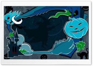Witch Blue Hallowmas Halloween Ultra HD Wallpaper for 4K UHD Widescreen desktop, tablet & smartphone