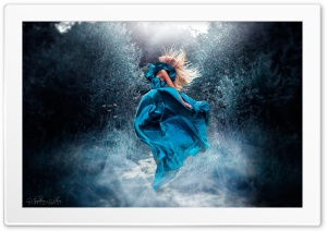 Woman in Blue Dress Ultra HD Wallpaper for 4K UHD Widescreen desktop, tablet & smartphone
