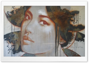 Woman Portrait Graffiti Ultra HD Wallpaper for 4K UHD Widescreen desktop, tablet & smartphone