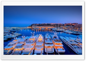 Yachts At Night Ultra HD Wallpaper for 4K UHD Widescreen desktop, tablet & smartphone