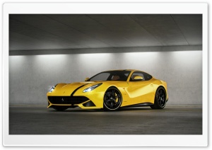 Yellow Car Ferrari F12 Berlinetta Ultra HD Wallpaper for 4K UHD Widescreen desktop, tablet & smartphone