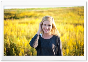 Yellow Field - Girl Ultra HD Wallpaper for 4K UHD Widescreen desktop, tablet & smartphone