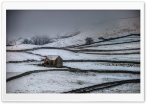 Yorkshire Dales National Park Winter Landscape Ultra HD Wallpaper for 4K UHD Widescreen desktop, tablet & smartphone