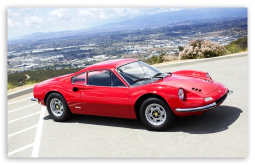 1971 Red Ferrari Dino 246 GT Sports Car UltraHD Wallpaper for UHD 16:9 ; HD 16:9 ; UltraWide 21:9 24:10 32:10 ; Widescreen 16:10 5:3 ; Fullscreen 4:3 3:2 ; Dual 16:10 5:3 4:3 5:4 3:2 ;