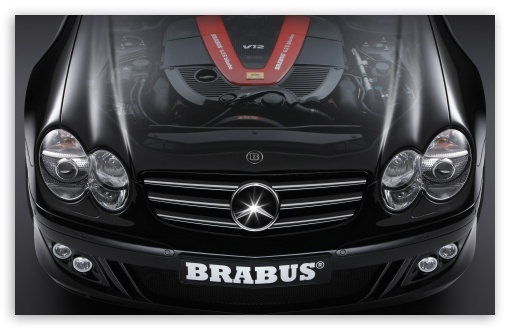 2006 BRABUS SV12 S Biturbo Roadster Mercedes Benz SL Class Hood Cutaway View UltraHD Wallpaper for Widescreen 16:10 WHXGA WQXGA WUXGA WXGA ; Fullscreen 4:3 UXGA XGA SVGA ;