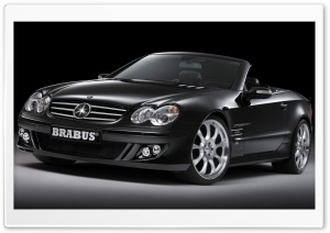 2006 BRABUS SV12 S Biturbo Roadster Mercedes Benz SL Class Silver Wheels Front Angle Top Down Ultra HD Wallpaper for 4K UHD Widescreen desktop, tablet & smartphone
