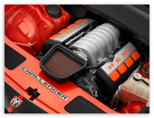 2006 Dodge Challenger Concept Engine Compartment UltraHD Wallpaper for Fullscreen 4:3 5:4 ;