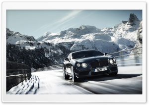 2012 Bentley Continental V8 - Winter Mountain Ultra HD Wallpaper for 4K UHD Widescreen desktop, tablet & smartphone